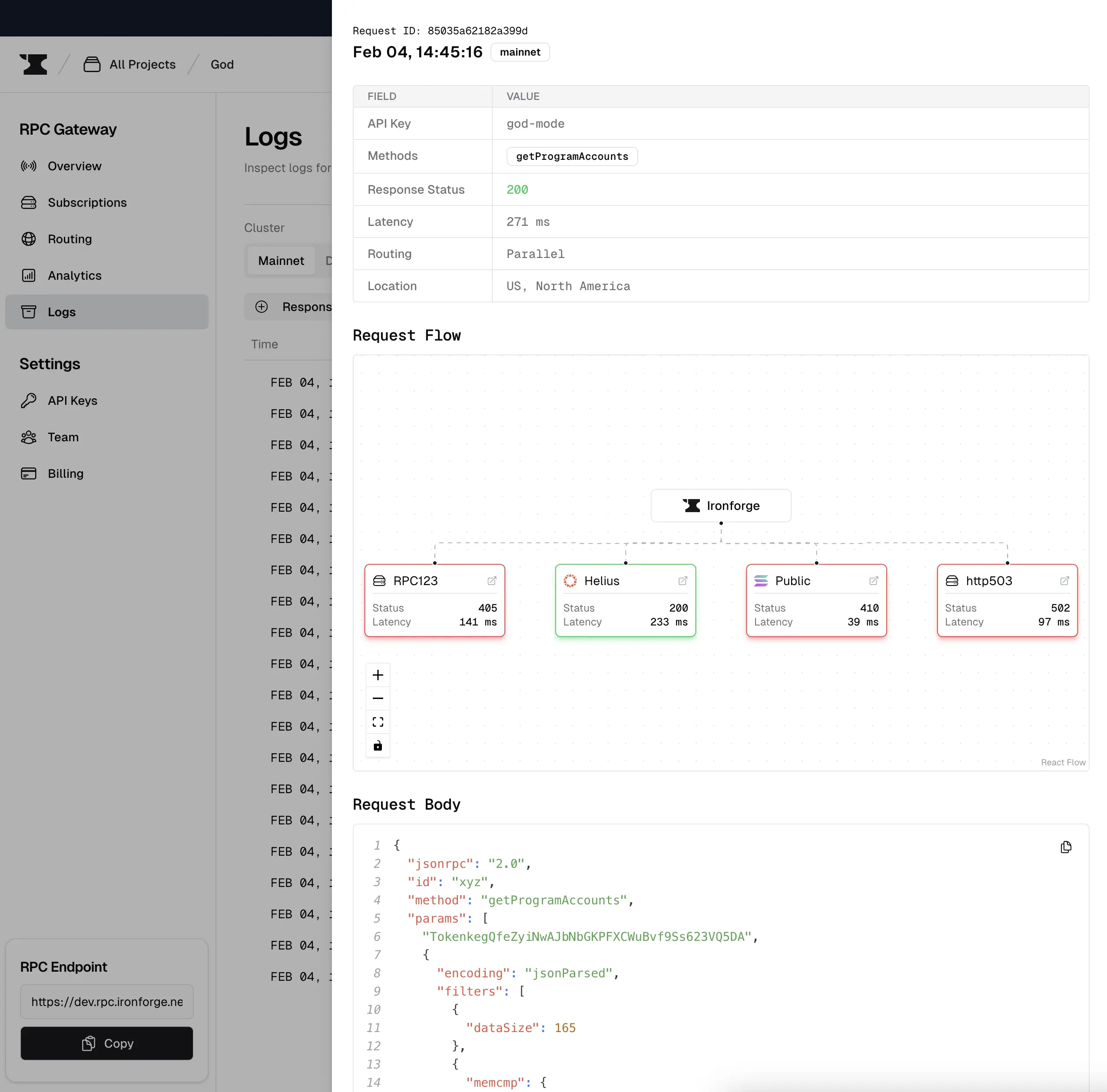 Logs Details Screenshot